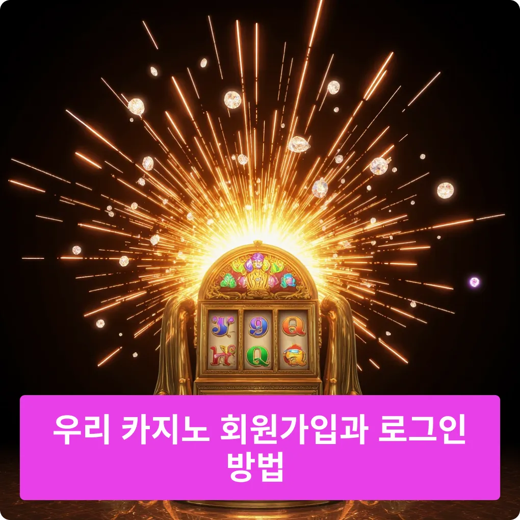 우리 카지노 회원가입과 로그인 방법